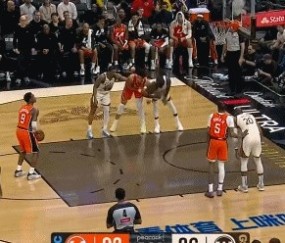 南宫体育-又开始了！马瑟林罚球 追梦与尼德豪泽篮下卡位纠缠